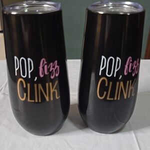 Black Pop Fizz Clink Tumblers